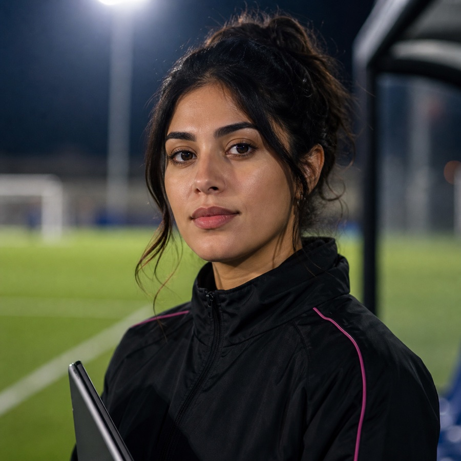 Leila Hassan, fictional demo football persona
